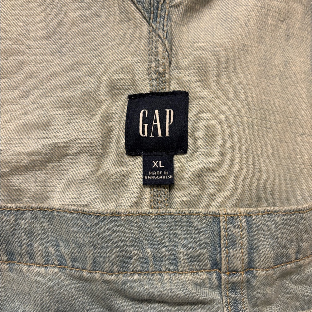GAP Denim Overall Shorts size XL - Picture 10 of 11